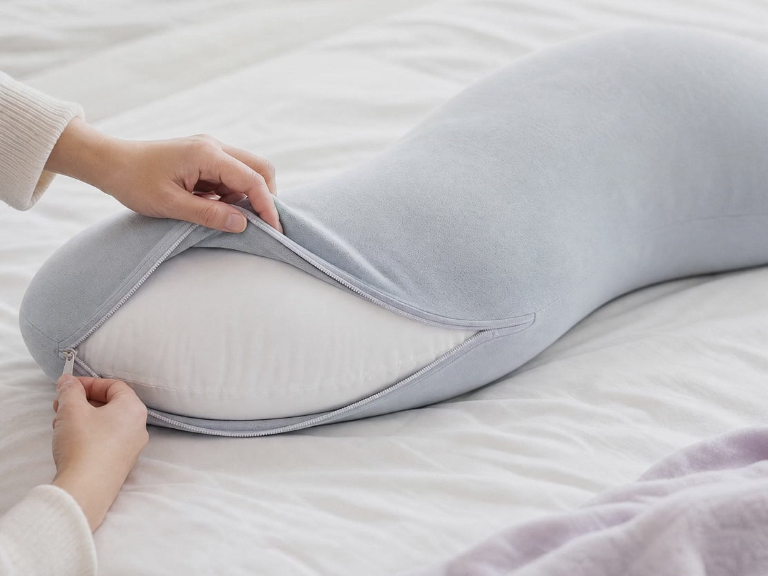 Zipping the removable cool-touch cover